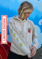 Limited Edition - Rhodes the Bear Hoodie on model [model:female]