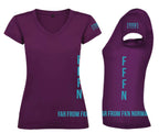 Purple :: Ladies V-Neck Side Logo T-Shirt