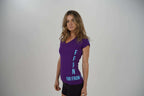 Purple :: Ladies V-Neck Side Logo T-Shirt