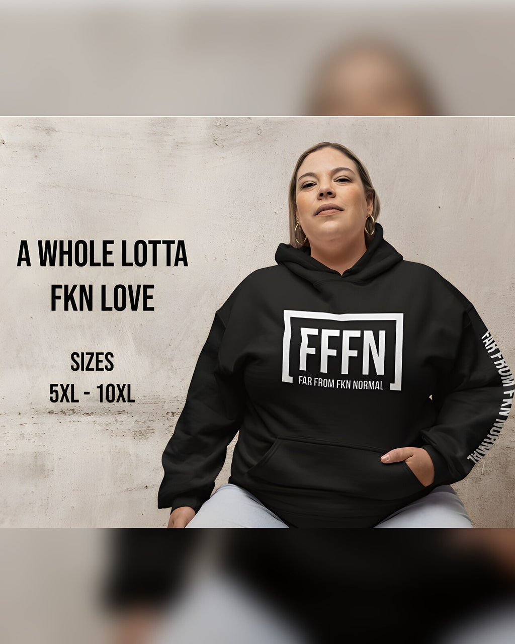 Black extra love unisex urban hoodie