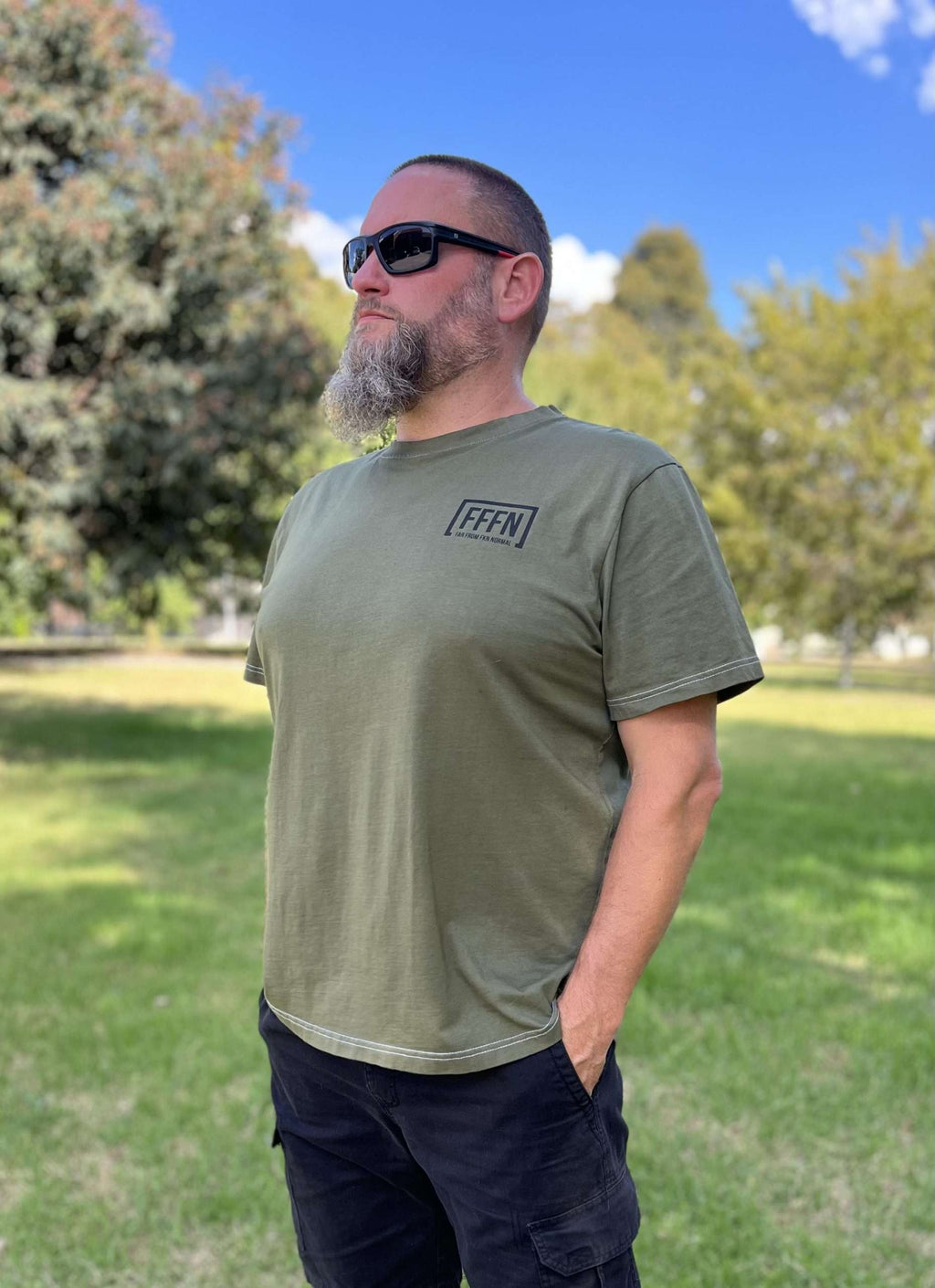 Green :: Unisex Rear Logo T-Shirt