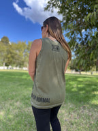 Green :: Unisex Side Logo Singlet