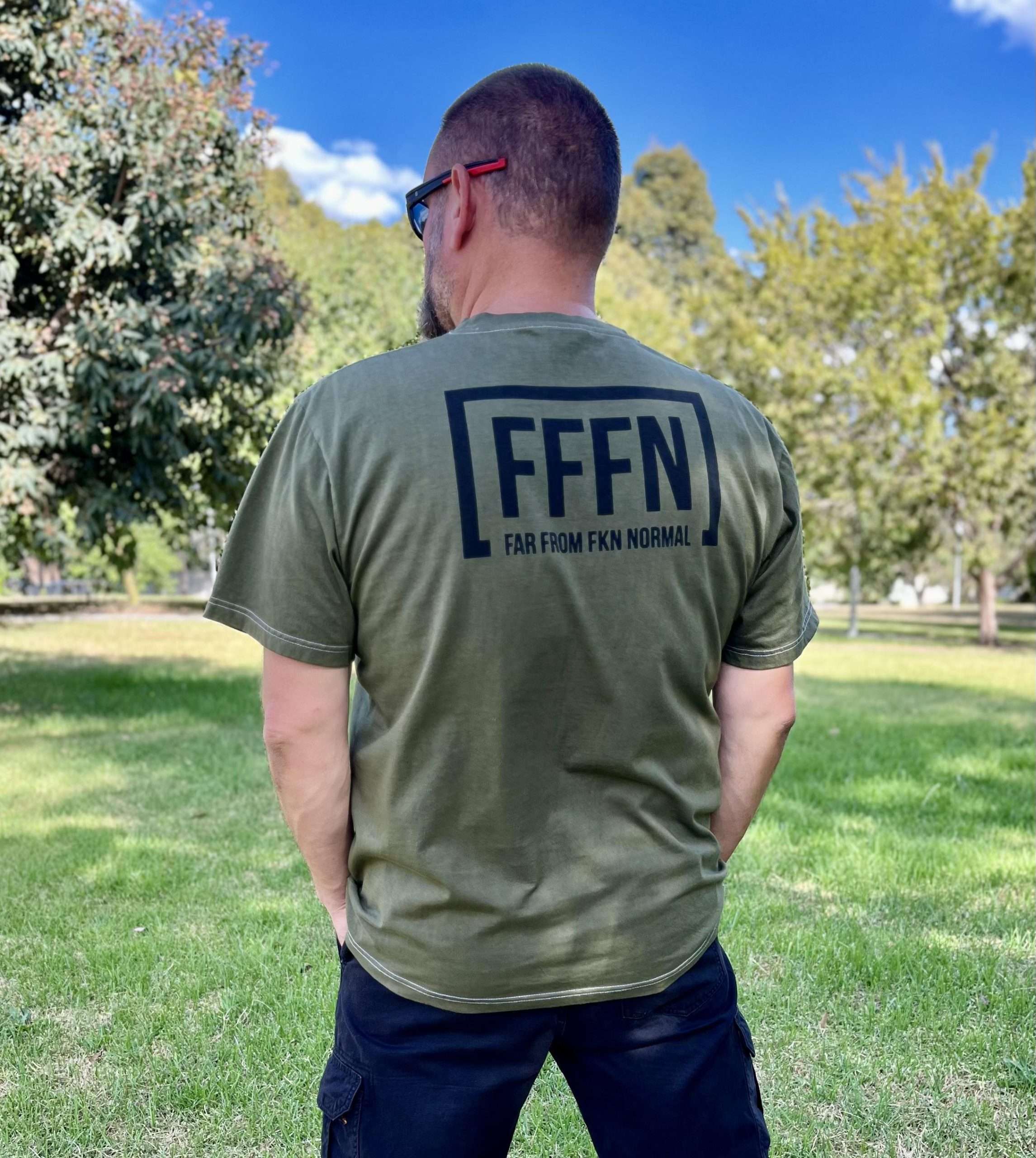 Green :: Unisex Rear Logo T-Shirt