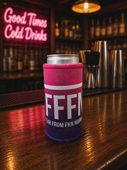 Cosmic Cat Stubby Holder on model [model:none]