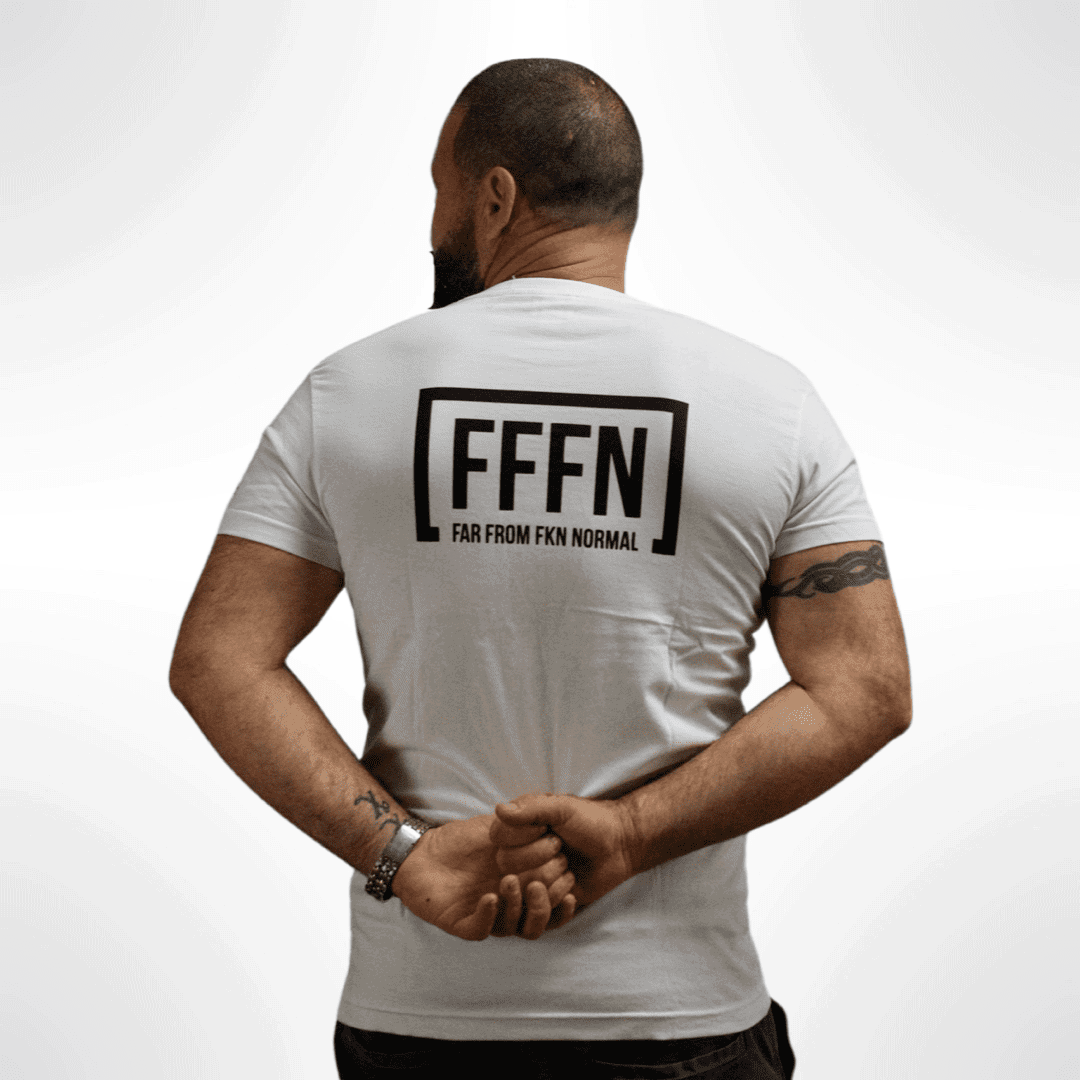 White :: Unisex Rear Logo T-Shirt