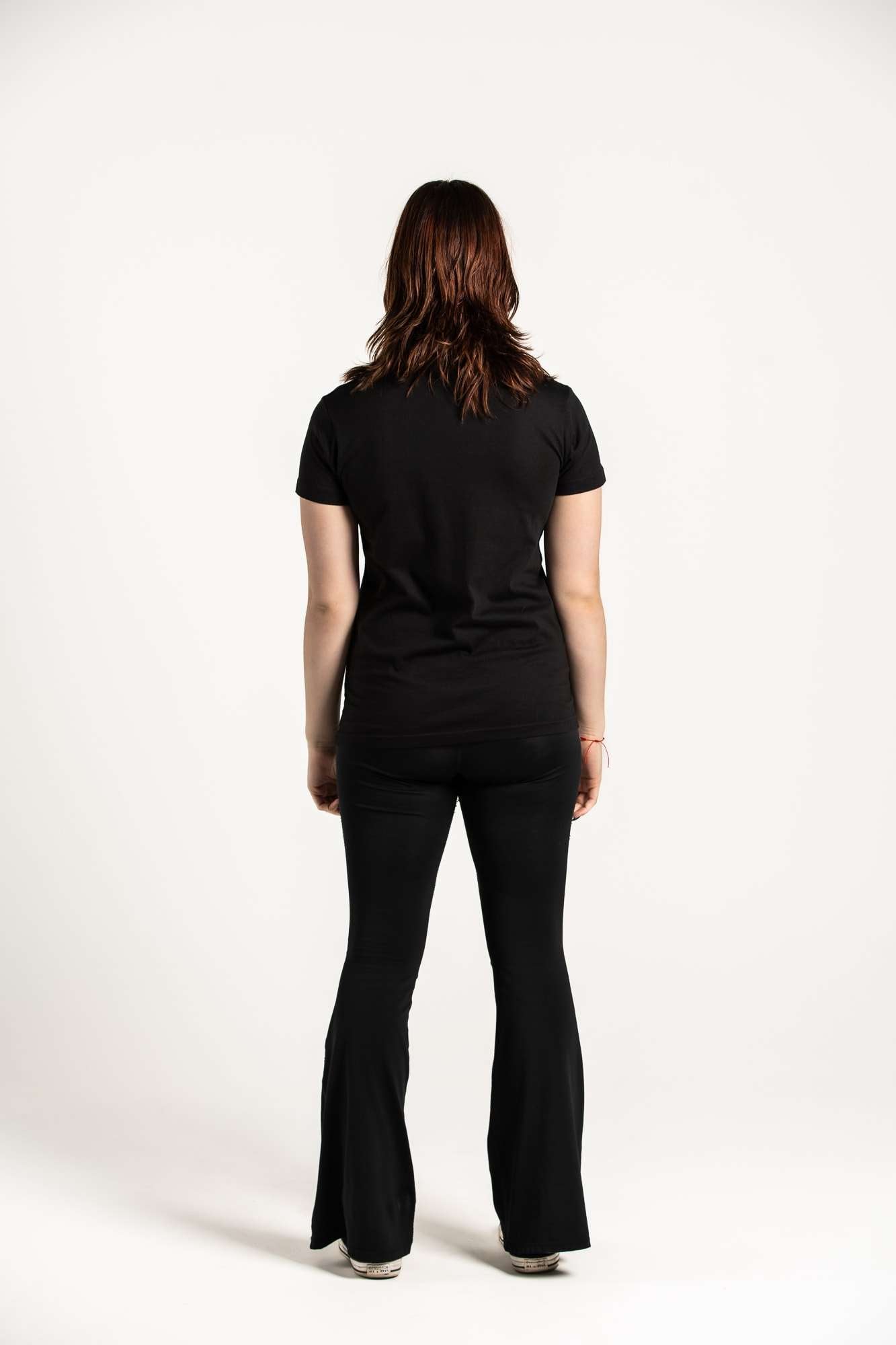 Black Unisex Front Logo T-Shirt on model