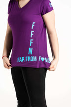 Ladies Love V-Neck Side Tee Purple