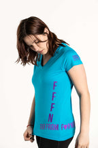 Ladies Love V-Neck Side Tee Heart