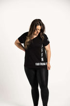 Ladies V-Neck Side Tee