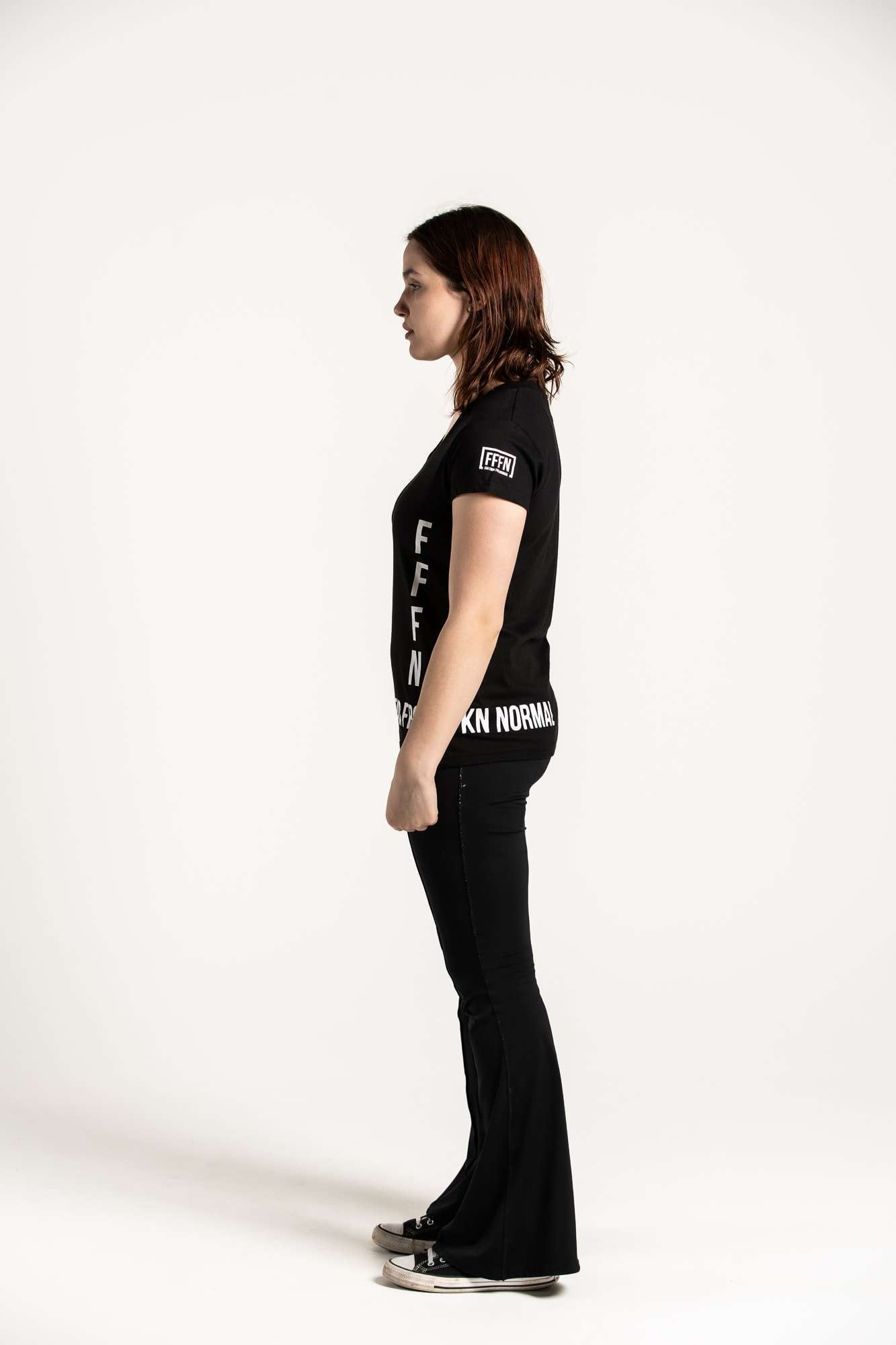 Ladies V-Neck Side Tee