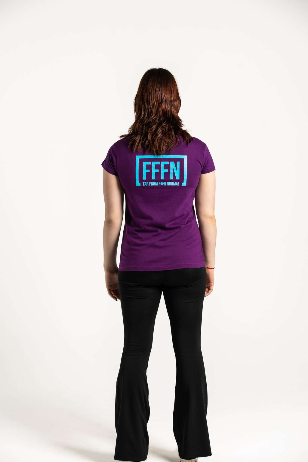 Ladies Love V-Neck Rear Tee Purple