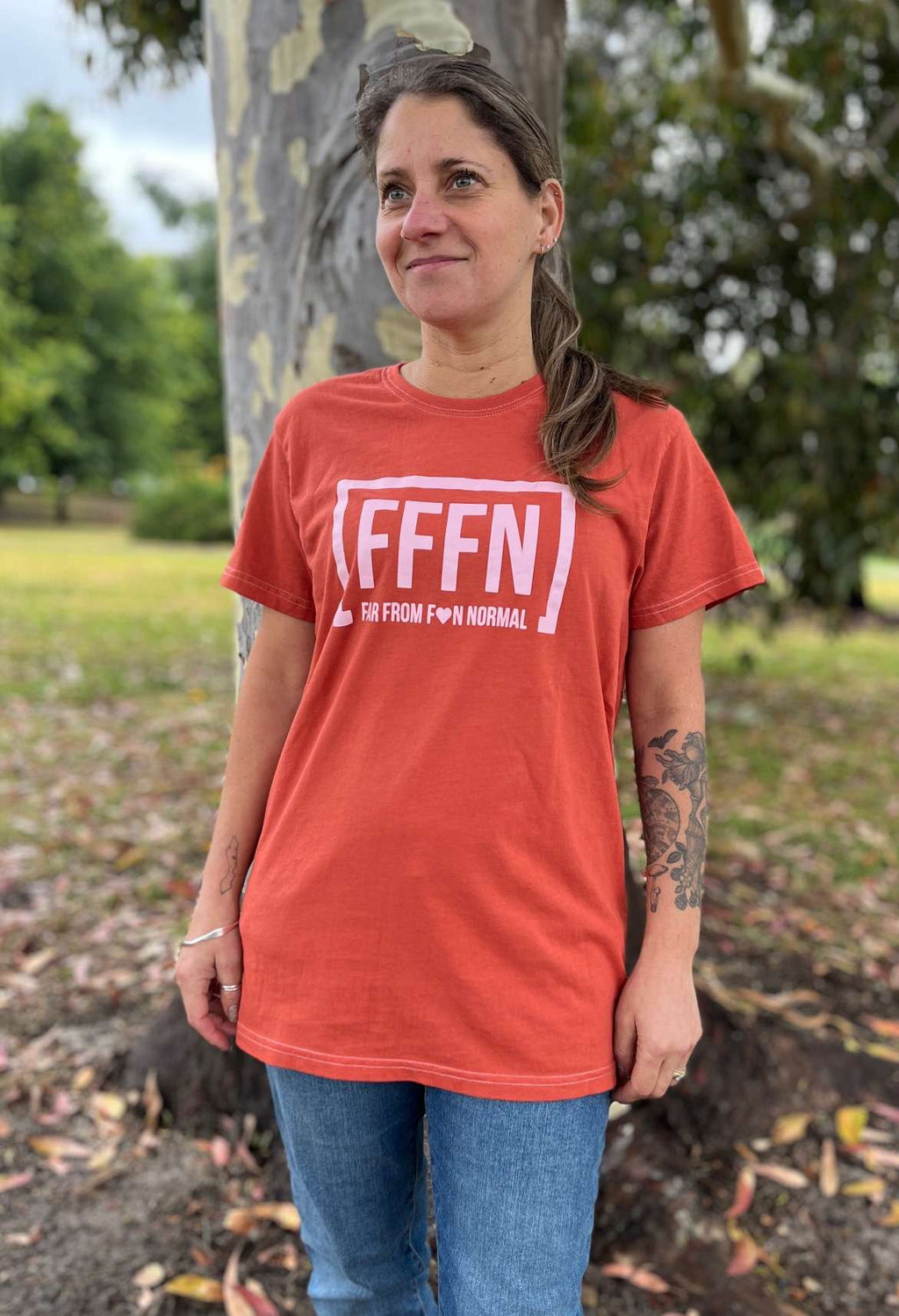 Unisex Love Front Tee Sunburnt Orange