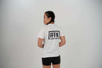 White :: Unisex Rear Logo T-Shirt