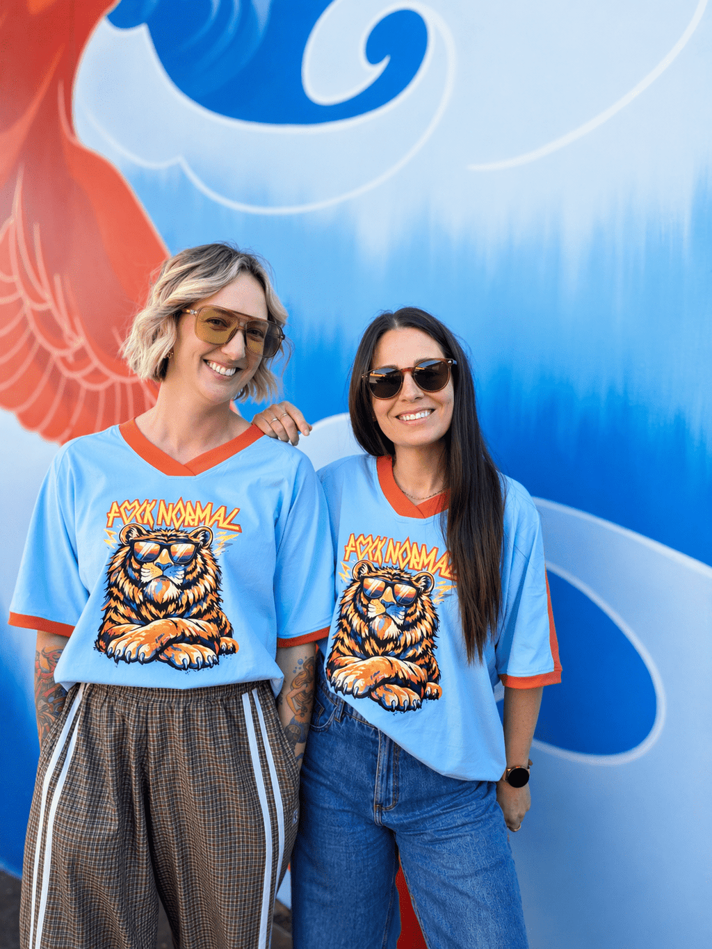 Limited Edition. Unisex Electric Roar Oversized Jersey on model [model:both]