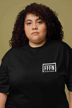 Extra love unisex T-shirt on model [model:female]
